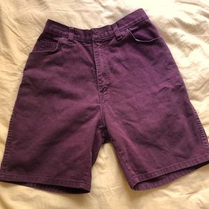 vintage burgundy high waisted jean shorts
